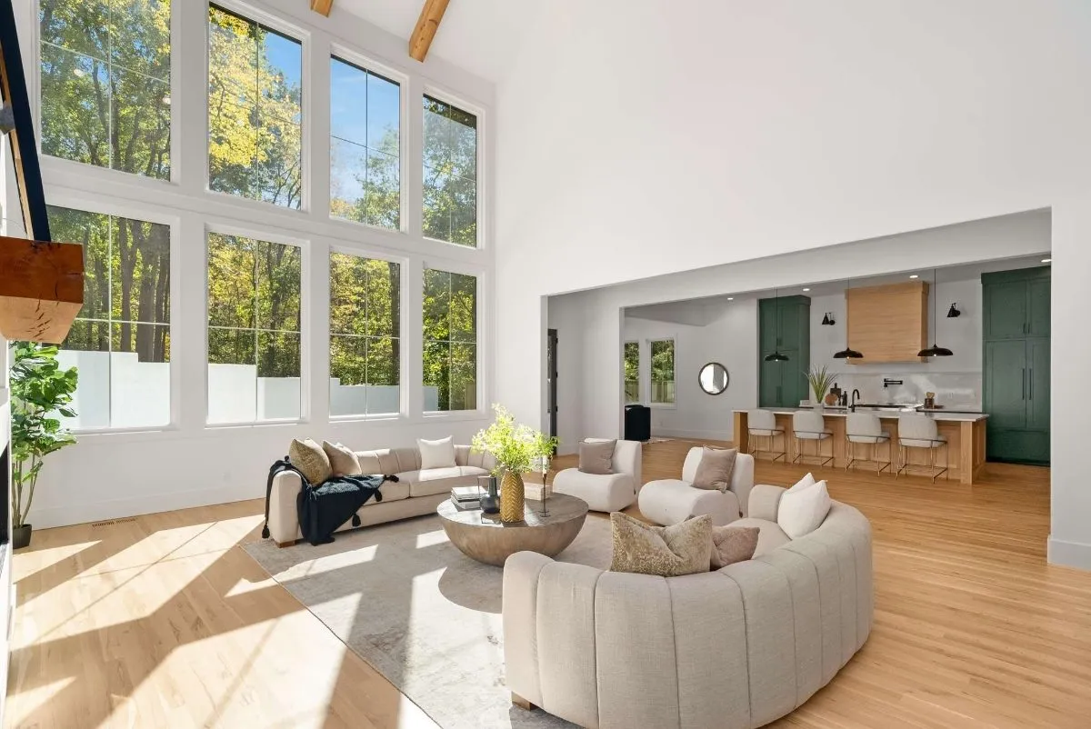 Great room open to the kitchen